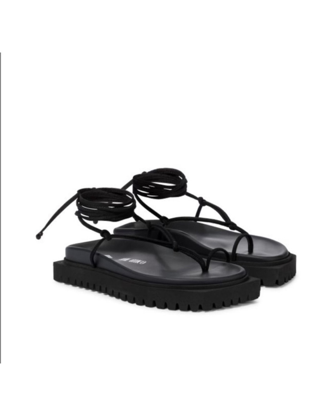 Attico Leather Lace Up Platform Sandals